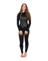 The O'Neill Womens Womens Epic 4/3mm Chest Zip Wetsuit (2022) in Black