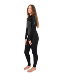 The O'Neill Womens Womens Epic 4/3mm Chest Zip Wetsuit (2022) in Black