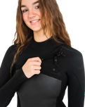 The O'Neill Womens Womens Epic 4/3mm Chest Zip Wetsuit (2022) in Black