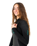 The O'Neill Womens Womens Epic 4/3mm Chest Zip Wetsuit (2022) in Black