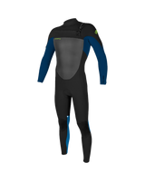 The O'Neill Boys Epic 4/3mm Chest Zip Wetsuit in Black, Deep Sea & Bali Blue