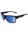 The Dirty Dog Furnace Polarised Sunglasses in Black/Grey & Blue Mirror
