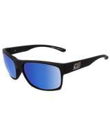 The Dirty Dog Furnace Polarised Sunglasses in Black/Grey & Blue Mirror