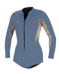 The O'Neill Womens Bahia 2mm Front Zip Spring Wetsuit in Infinity, Dalia & Infinity