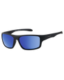 The Dirty Dog Sonic Polarised Sunglasses in Black & Blue Mirror