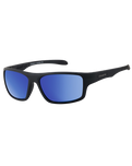 The Dirty Dog Sonic Polarised Sunglasses in Black & Blue Mirror