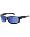 The Dirty Dog Knuckle Polarised Sunglasses in Satin Black & Blue