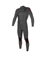 The O'Neill Boys Epic 5/4mm Chest Zip Wetsuit in Graphite, Smoke & Red