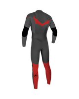 The O'Neill Boys Epic 5/4mm Chest Zip Wetsuit in Graphite, Smoke & Red