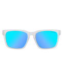 Goat Polarised Sunglasses in Satin Crystal Grey & Ice Blue Mirror
