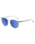 Racoon Polarised Sunglasses in Satin Crystal Grey & Blue Mirror