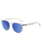 Racoon Polarised Sunglasses in Satin Crystal Grey & Blue Mirror