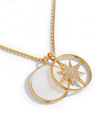 Perla Mother Of Pearl Star Necklace in Gold