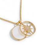 Perla Mother Of Pearl Star Necklace in Gold