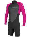 The O'Neill Girls Reactor-2 2mm Back Zip Spring Wetsuit in Black & Berry