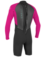 The O'Neill Girls Reactor-2 2mm Back Zip Spring Wetsuit in Black & Berry