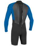 The O'Neill Boys Reactor-2 Back Zip Spring Wetsuit in Black & Ocean