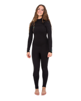 The O'Neill Womens Ninja 5/4mm Chest Zip Wetsuit (2022) in Black