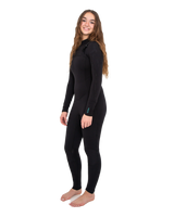 The O'Neill Womens Ninja 5/4mm Chest Zip Wetsuit (2022) in Black