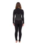 The O'Neill Womens Ninja 5/4mm Chest Zip Wetsuit (2022) in Black