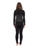 The O'Neill Womens Ninja 5/4mm Chest Zip Wetsuit (2022) in Black