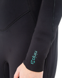 The O'Neill Womens Ninja 5/4mm Chest Zip Wetsuit (2022) in Black