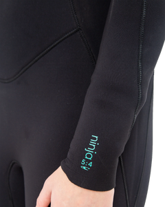 The O'Neill Womens Ninja 5/4mm Chest Zip Wetsuit (2022) in Black