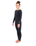 The O'Neill Womens Womens HyperFreak 5/4mm+ Hooded Chest Zip Wetsuit in Black