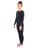 The O'Neill Womens Womens HyperFreak 5/4mm+ Hooded Chest Zip Wetsuit in Black