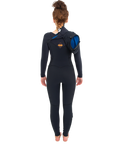 The O'Neill Womens Womens HyperFreak 5/4mm+ Hooded Chest Zip Wetsuit in Black