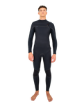 The O'Neill Mens HyperFreak Fire 4/3mm Chest Zip Wetsuit in Black