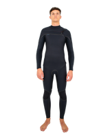 The O'Neill Mens HyperFreak Fire 4/3mm Chest Zip Wetsuit in Black