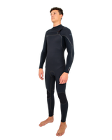 The O'Neill Mens HyperFreak Fire 4/3mm Chest Zip Wetsuit in Black