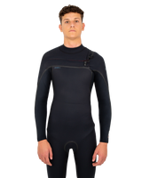 The O'Neill Mens HyperFreak Fire 4/3mm Chest Zip Wetsuit in Black