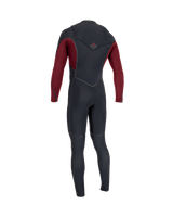 The O'Neill Hyperfreak Fire 4/3mm Chest Zip Wetsuit in Black & Dark Red | Available at Anns Cottage