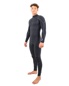 The O'Neill Mens Hyperfreak Fire 4/3mm Back Zip Wetsuit in Black