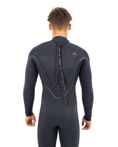 The O'Neill Mens Hyperfreak Fire 4/3mm Back Zip Wetsuit in Black