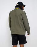 The Salt Water Seeker Mens Chore Jacket in Army