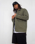 The Salt Water Seeker Mens Chore Jacket in Army