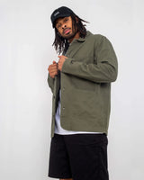 The Salt Water Seeker Mens Chore Jacket in Army