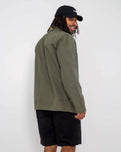 The Salt Water Seeker Mens Chore Jacket in Army