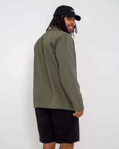 The Salt Water Seeker Mens Chore Jacket in Army