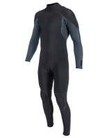 The O'Neill Mens Hyperfreak Fire 5/4mm+ Back Zip Wetsuit in Black & Cadet Blue