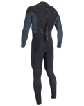 The O'Neill Mens Hyperfreak Fire 5/4mm+ Back Zip Wetsuit in Black & Cadet Blue