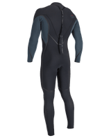 The O'Neill Mens Hyperfreak Fire 5/4mm+ Back Zip Wetsuit in Black & Cadet Blue