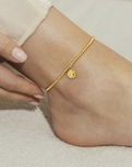 Gold Sun Anklet in Gold