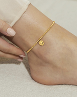 Gold Sun Anklet in Gold