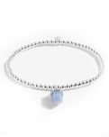 Affirmation Crystal A Little Mindfulness Bracelet in Blue Agate