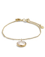 Summer Solstice Coin Pearl Bracelet in Gold