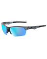 Track Sport Sunglasses in Crystal Black & Ice Blue Mirror